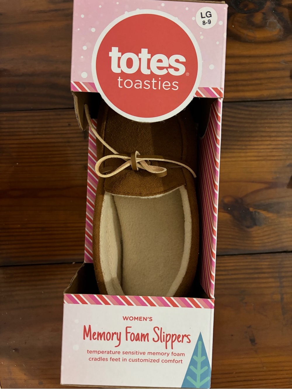 totes Toasties adults brown Memory Foam Slippers